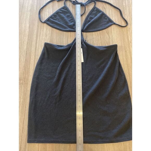 By Anthropologie Black Cutout Mini‎ Dress Size Medium MSRP $78 NWT - Picture 6 of 11